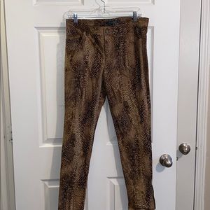 Snake Print Ankle Pants